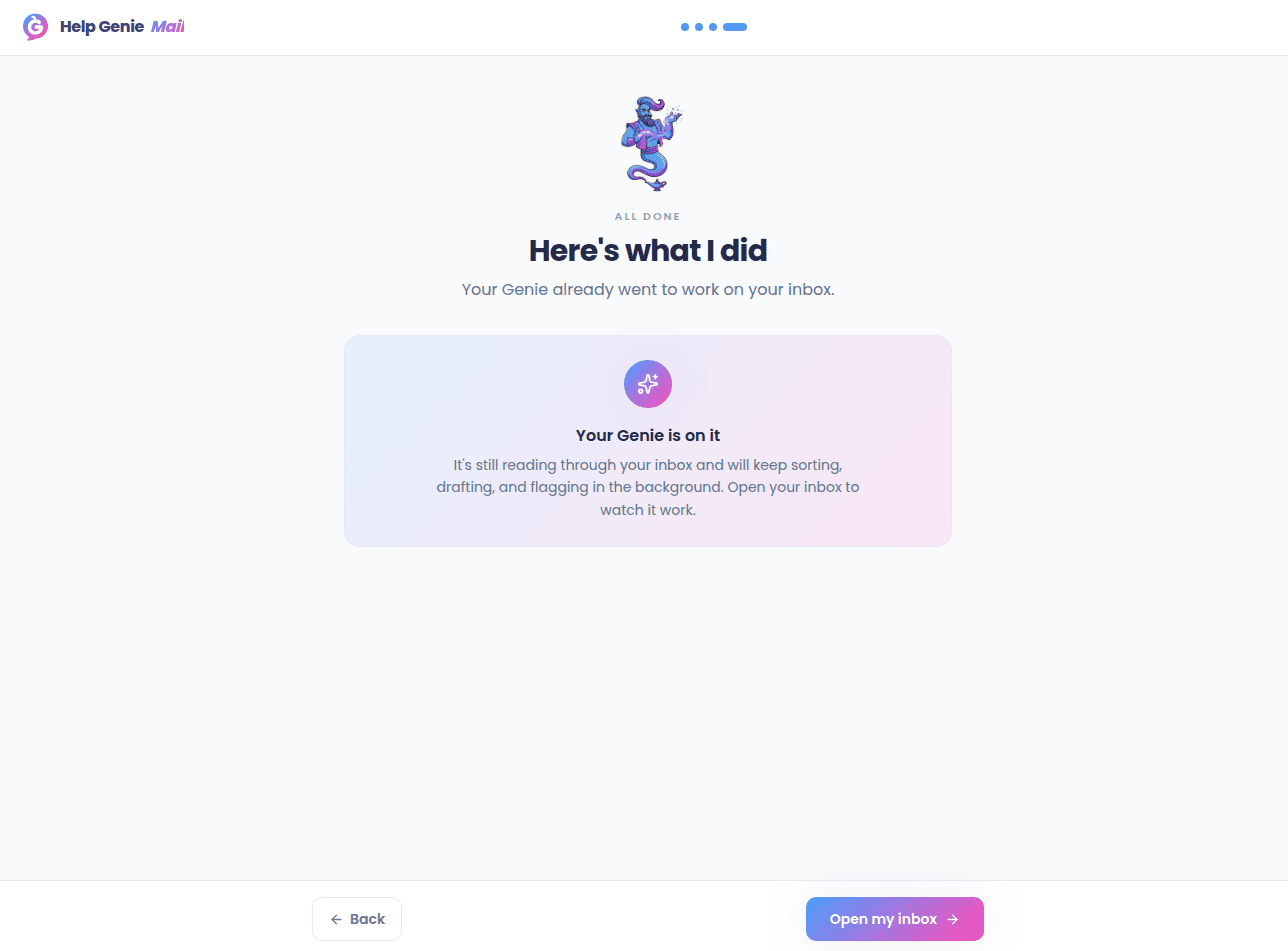 Welcome step 4 — payoff summary