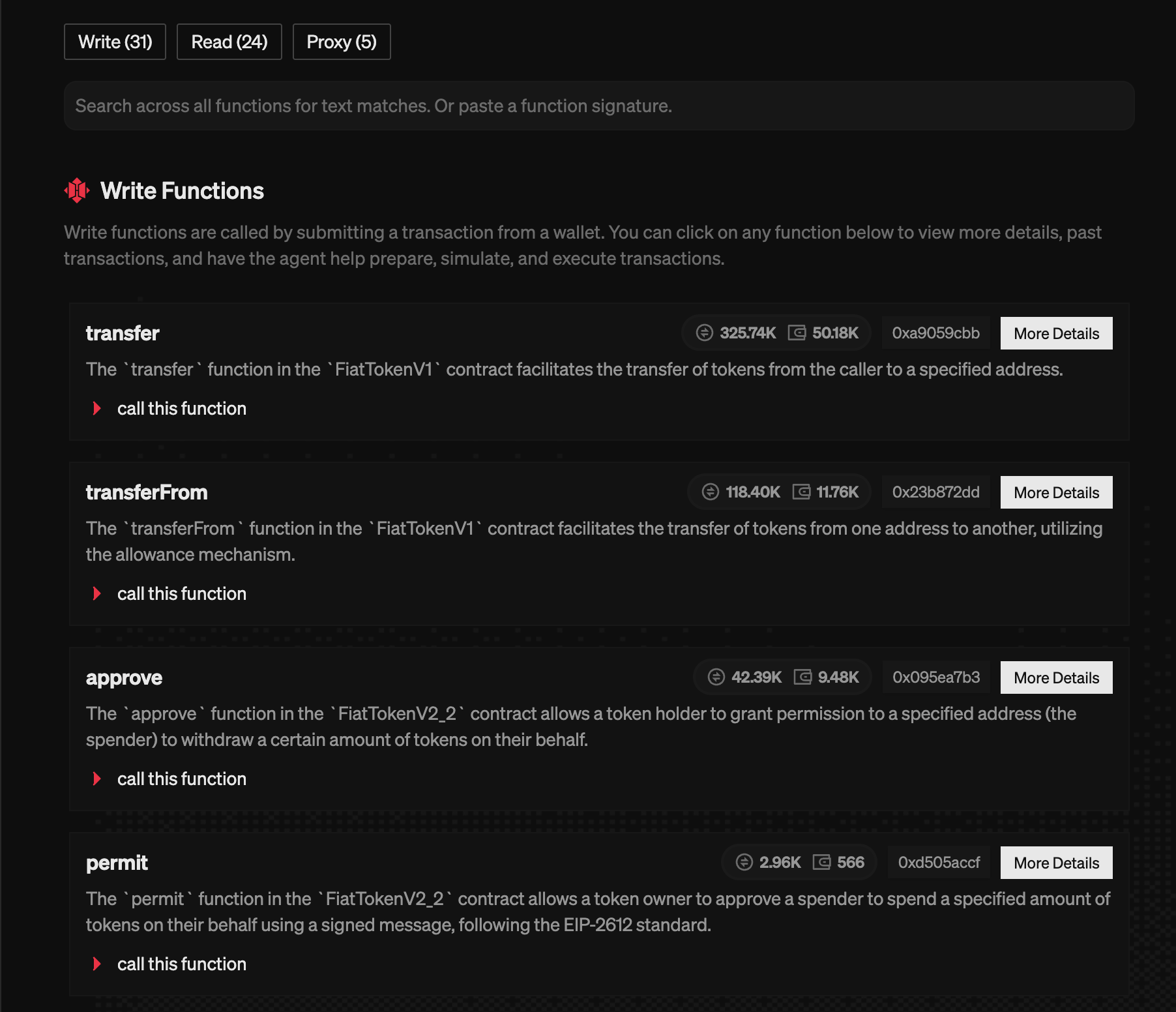 Herd functions tab page