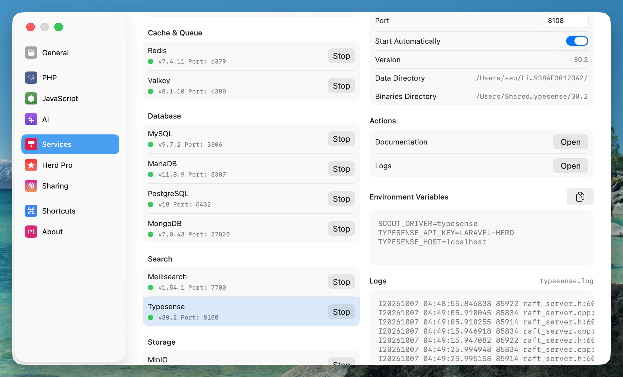 Typesense - Laravel Herd