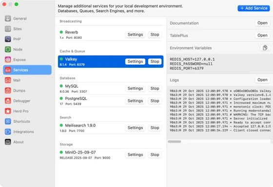 Valkey - Laravel Herd