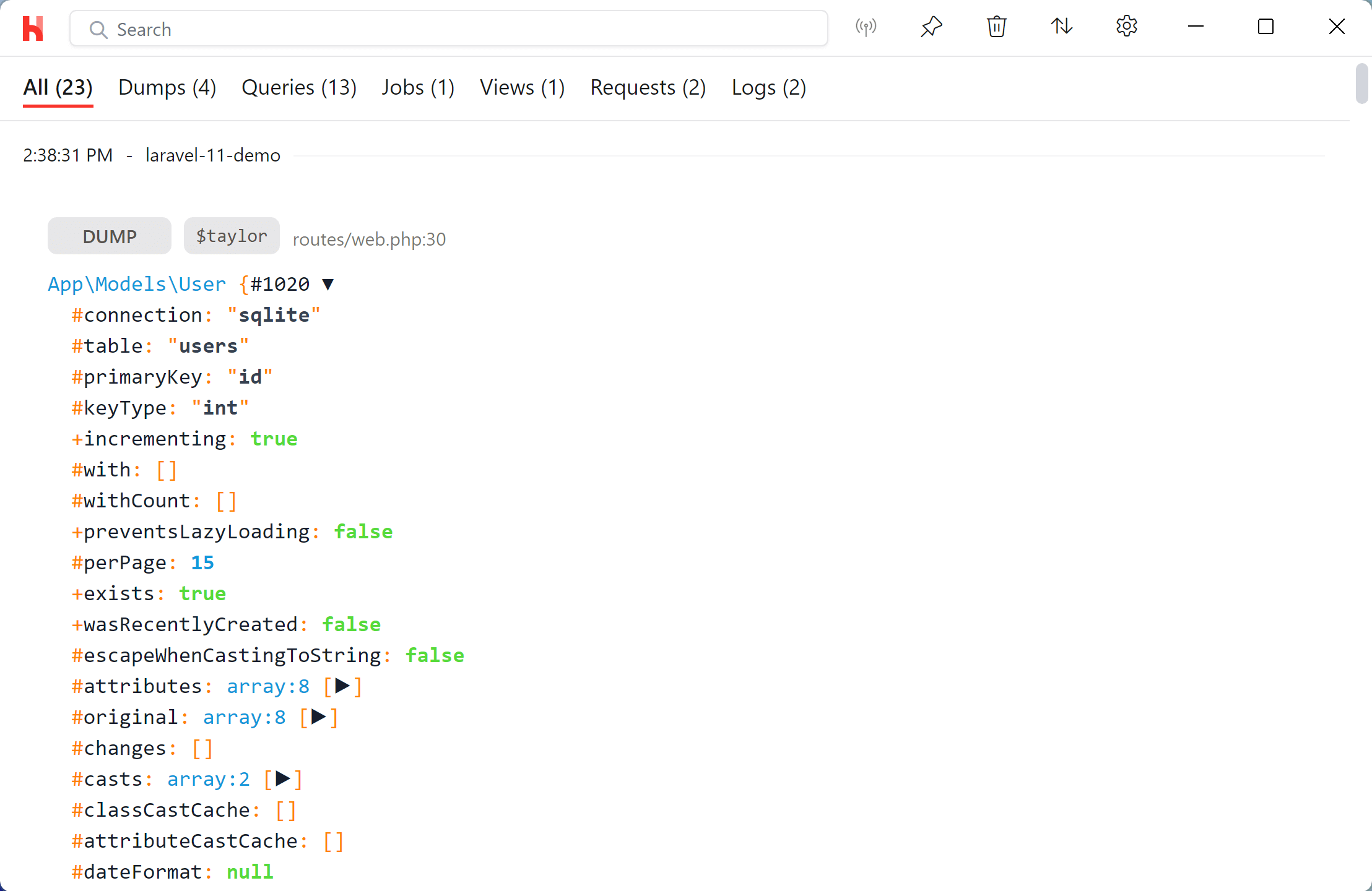 Dump Window with Dumps