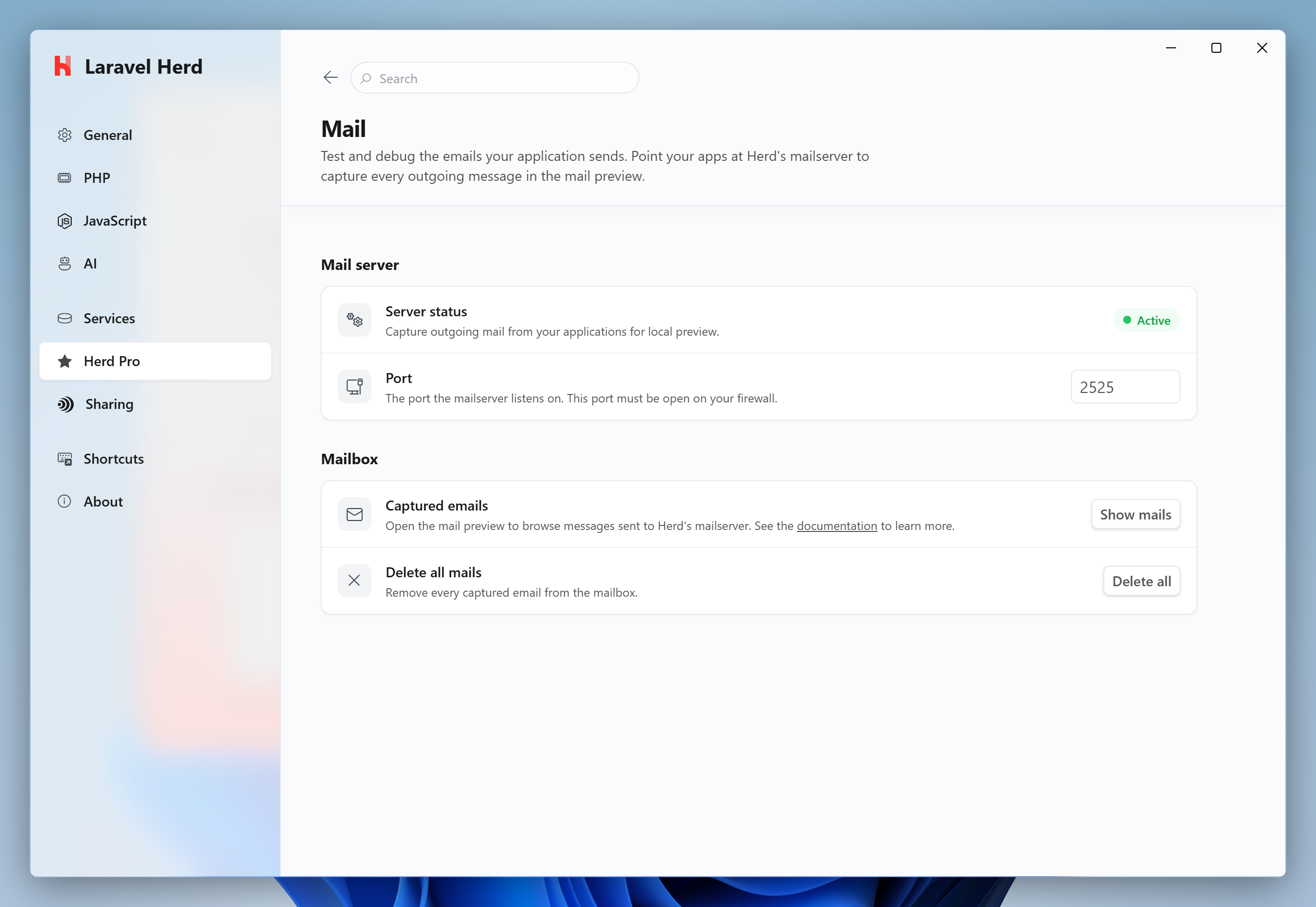 Herd Pro Mail Server Settings