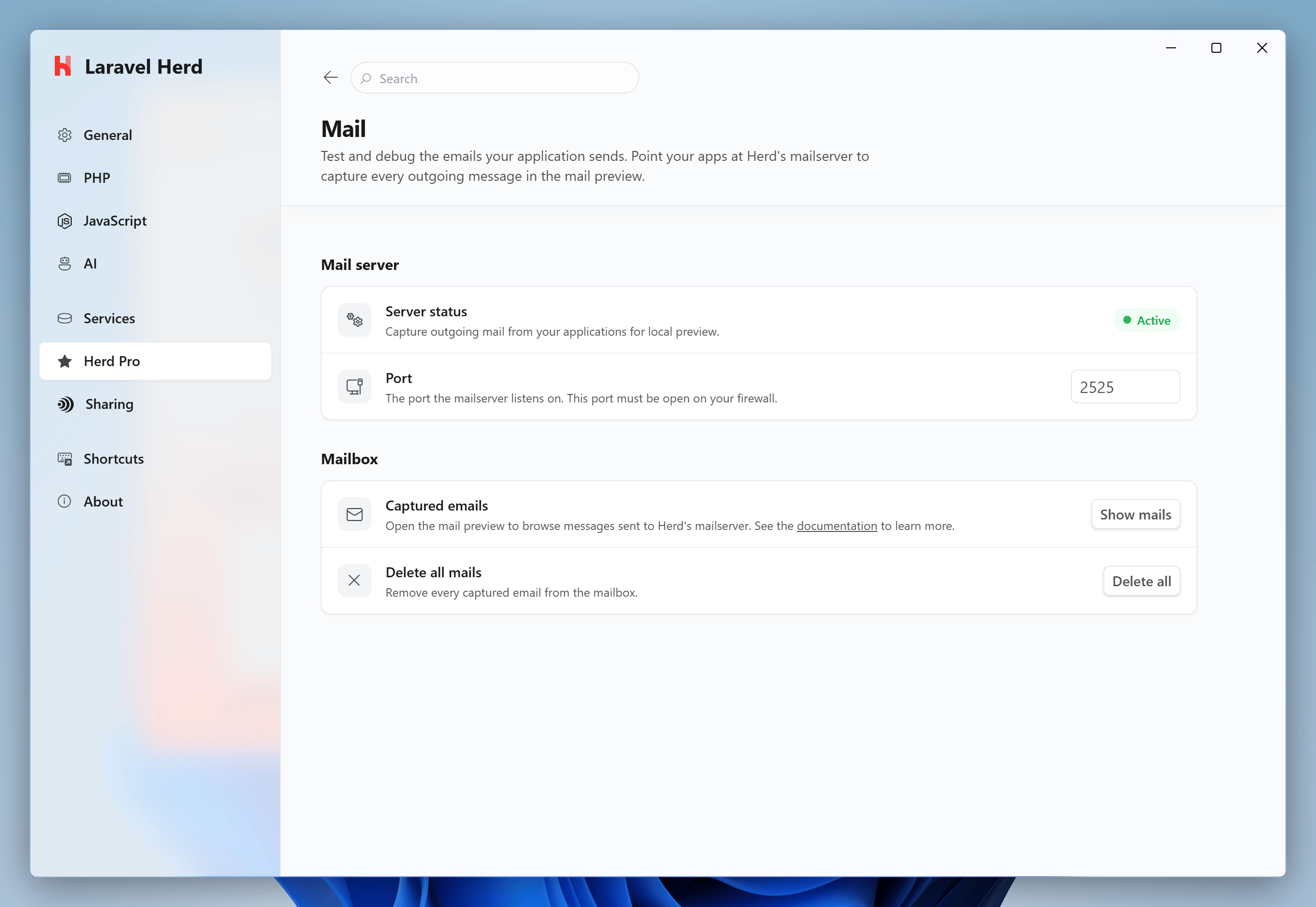 Herd Pro Mail Server Settings