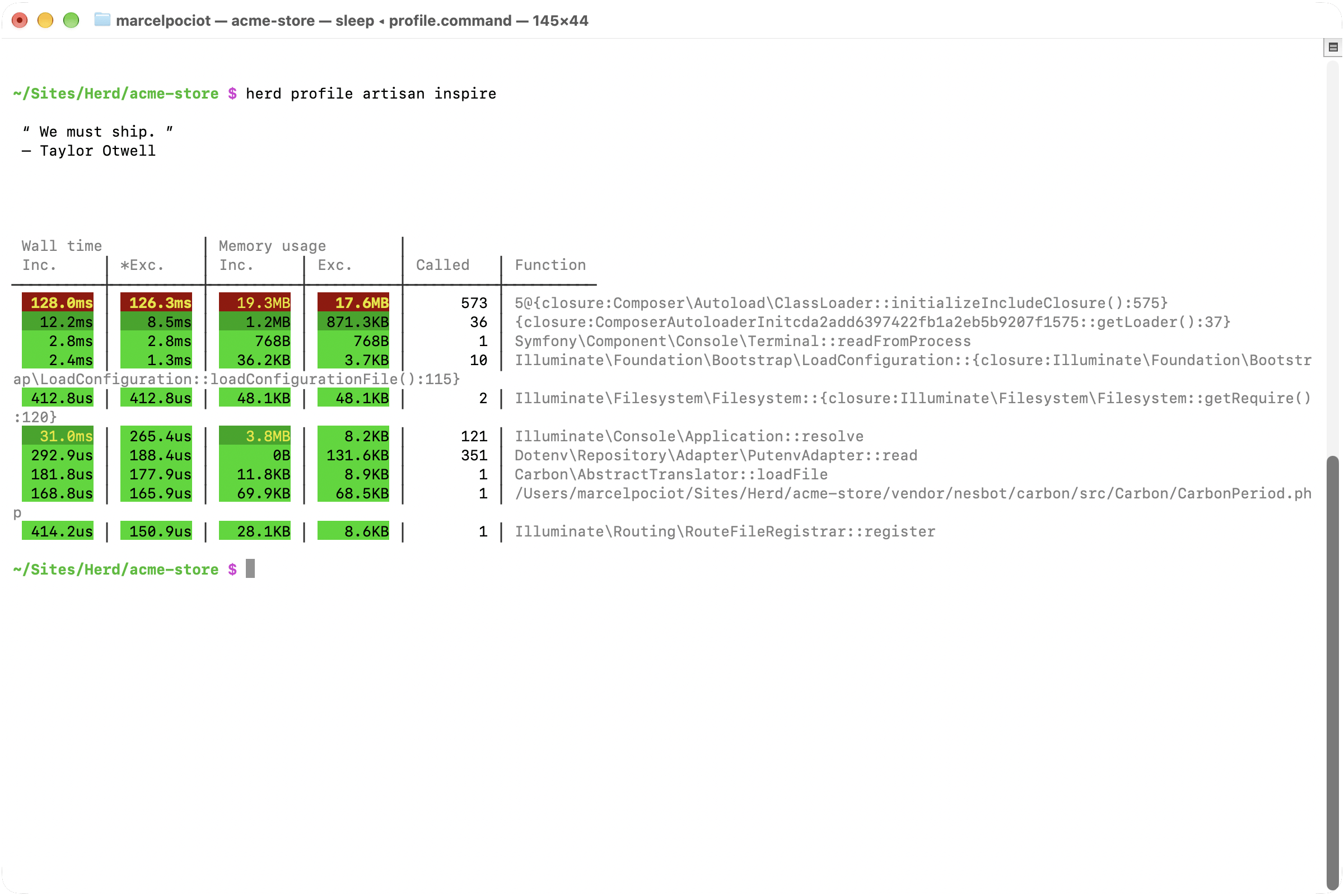 Profiler Settings