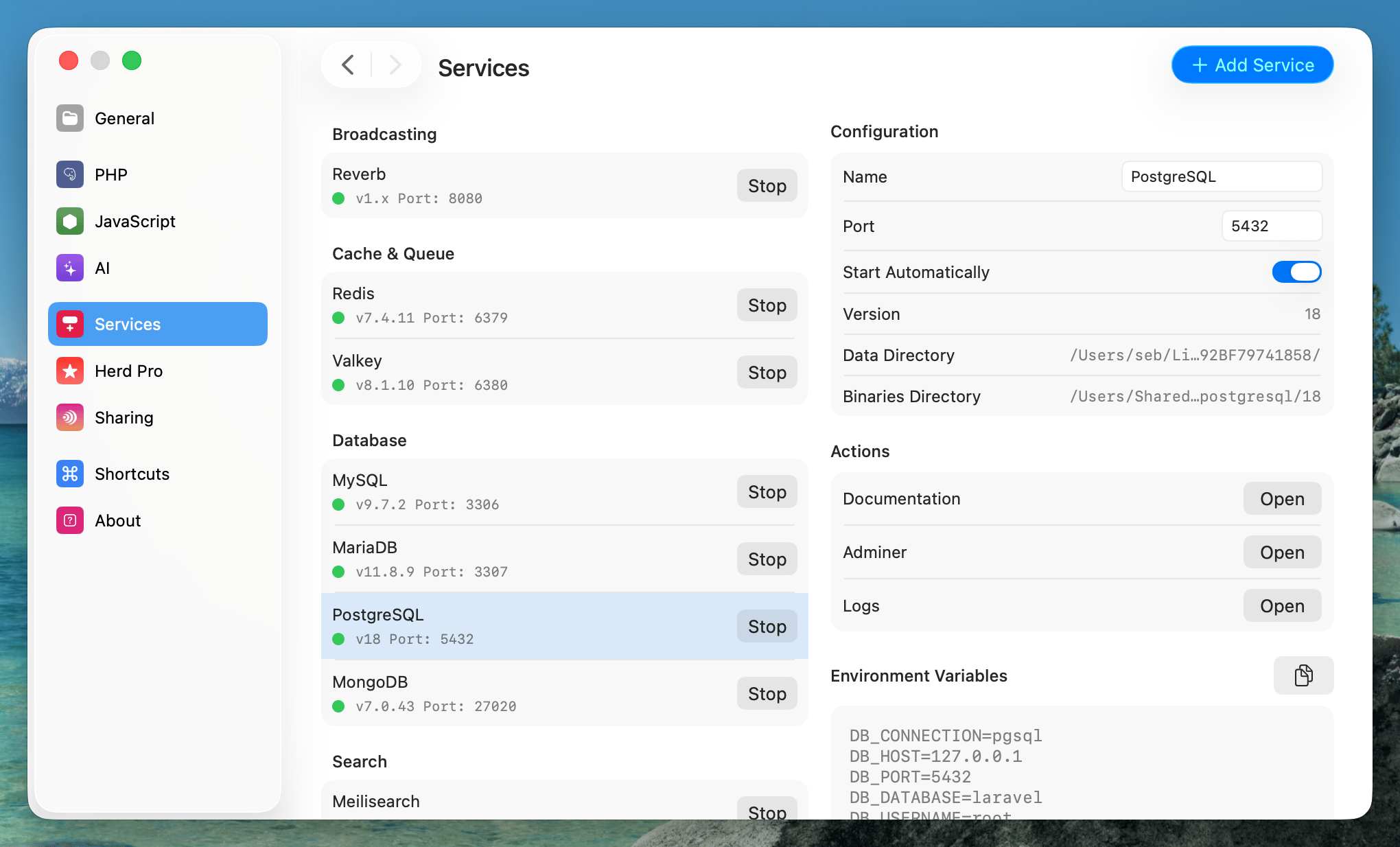 MySQL Sidebar