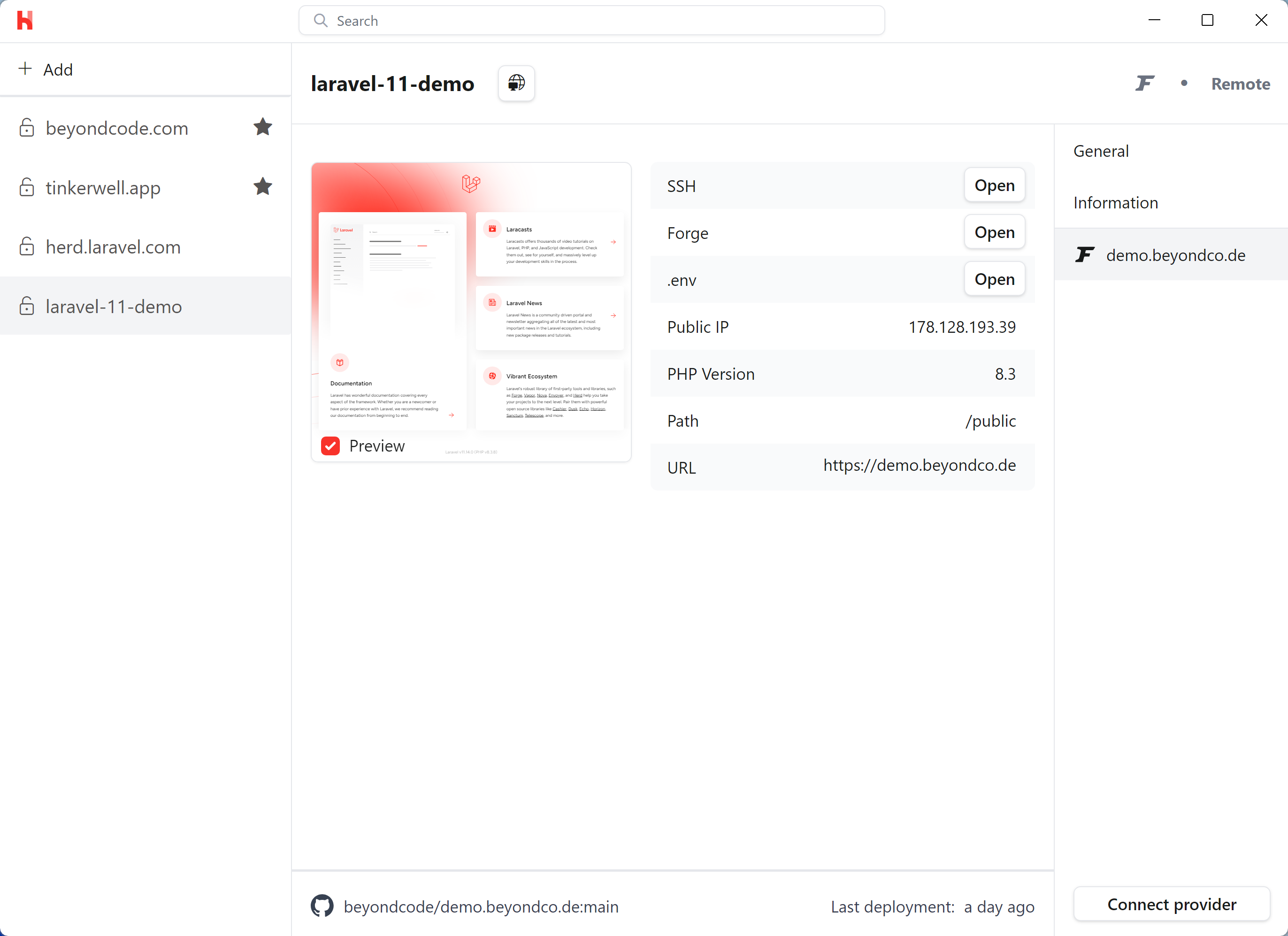 Herd Sites with a linked Forge site