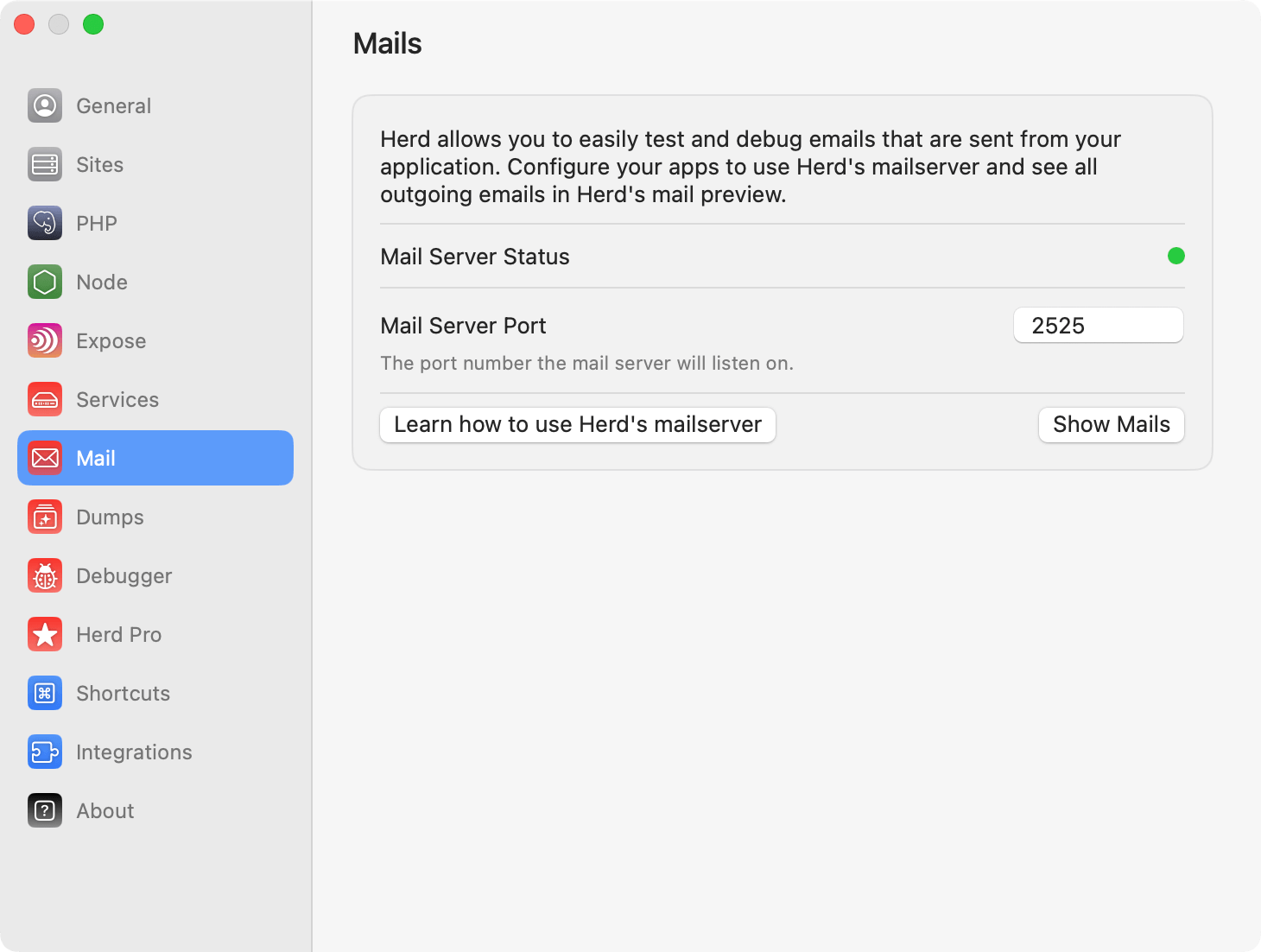 Herd Pro Mail Server Settings