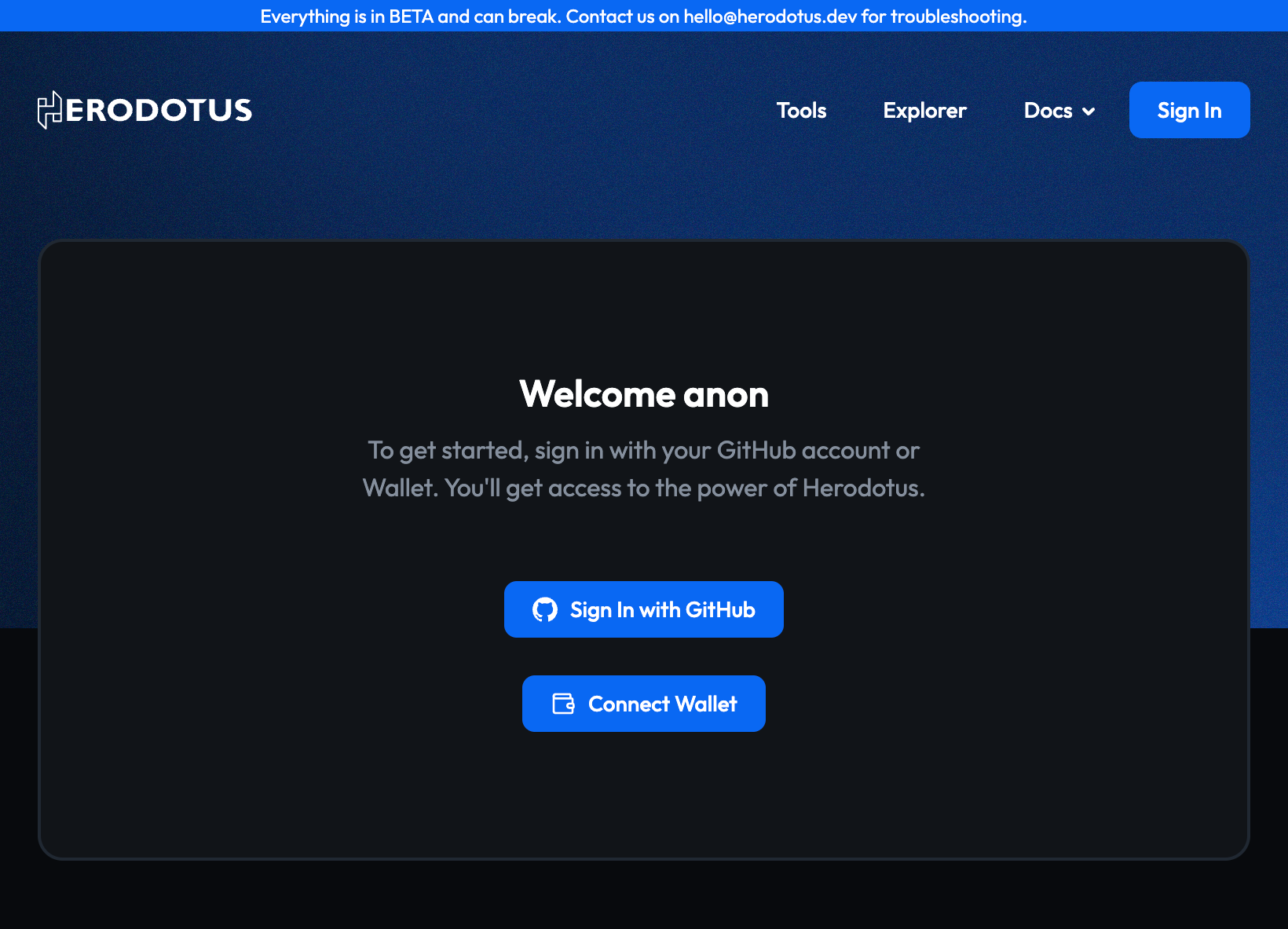 Herodotus Dashboard Login