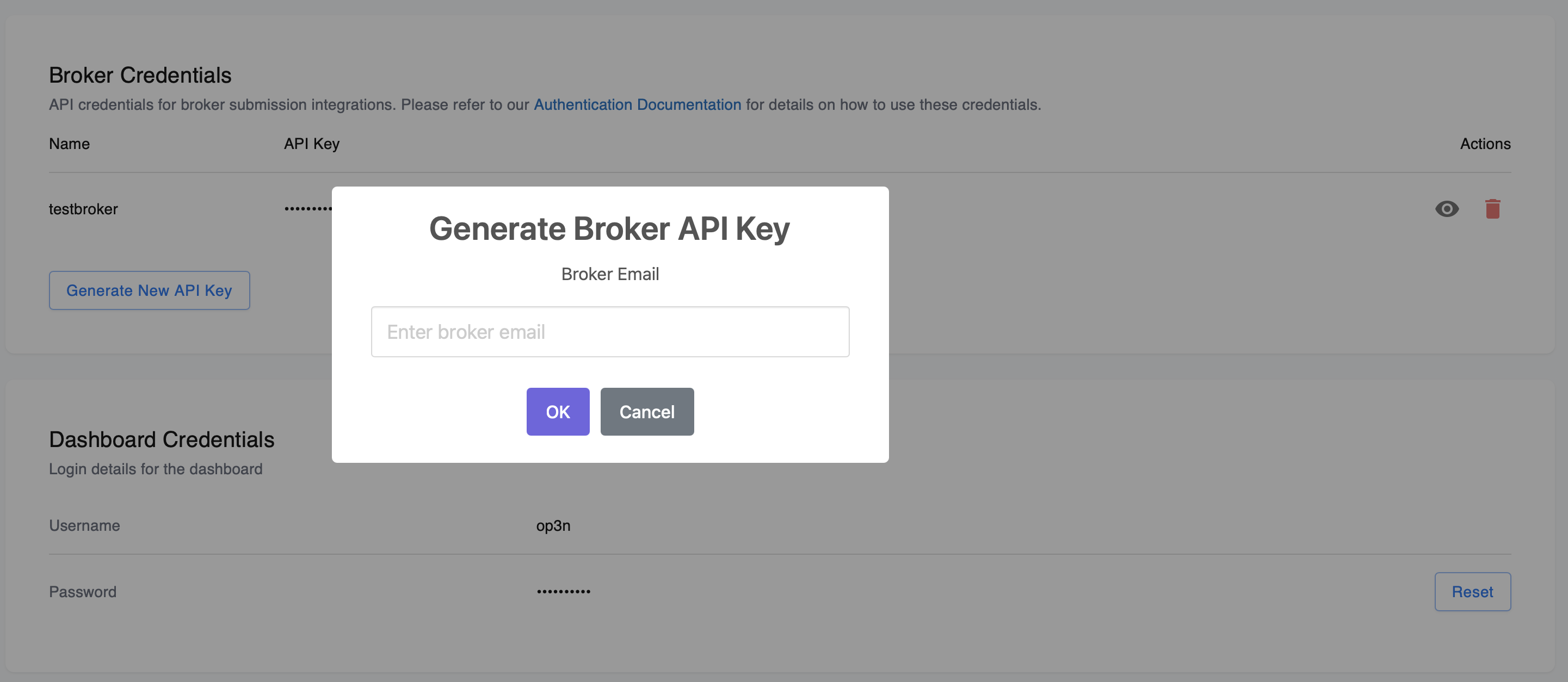 API Key Generation
