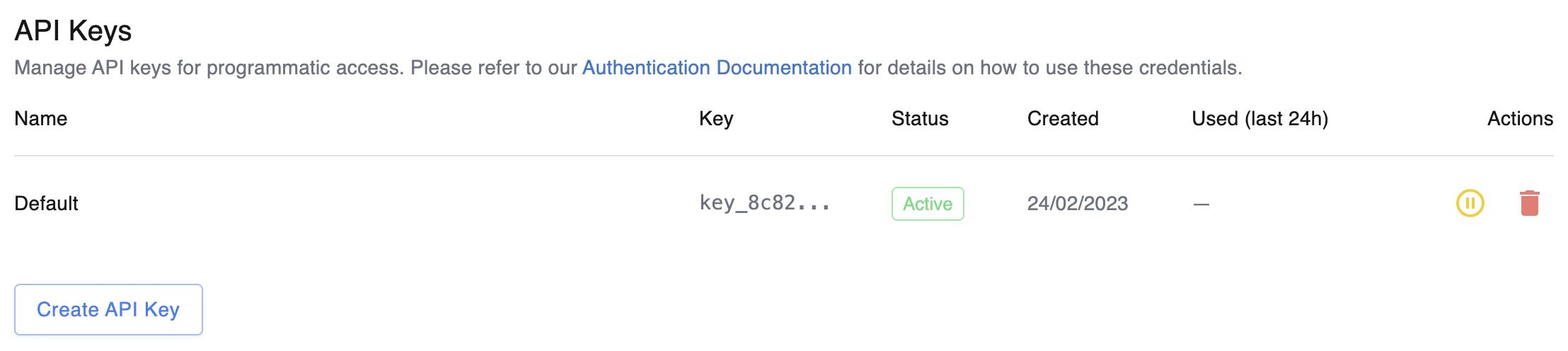 API Keys