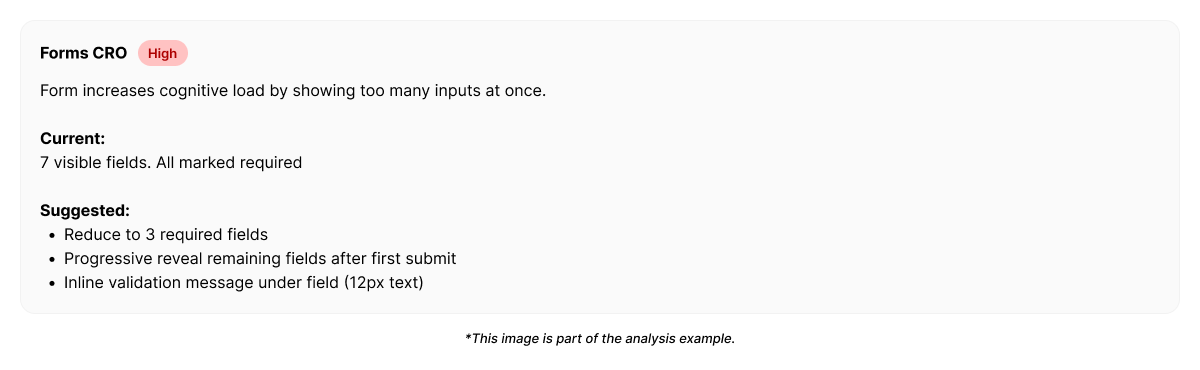 A measurable UX pattern where friction, uncertainty, or perceived effort inside forms directly reduces conversion.