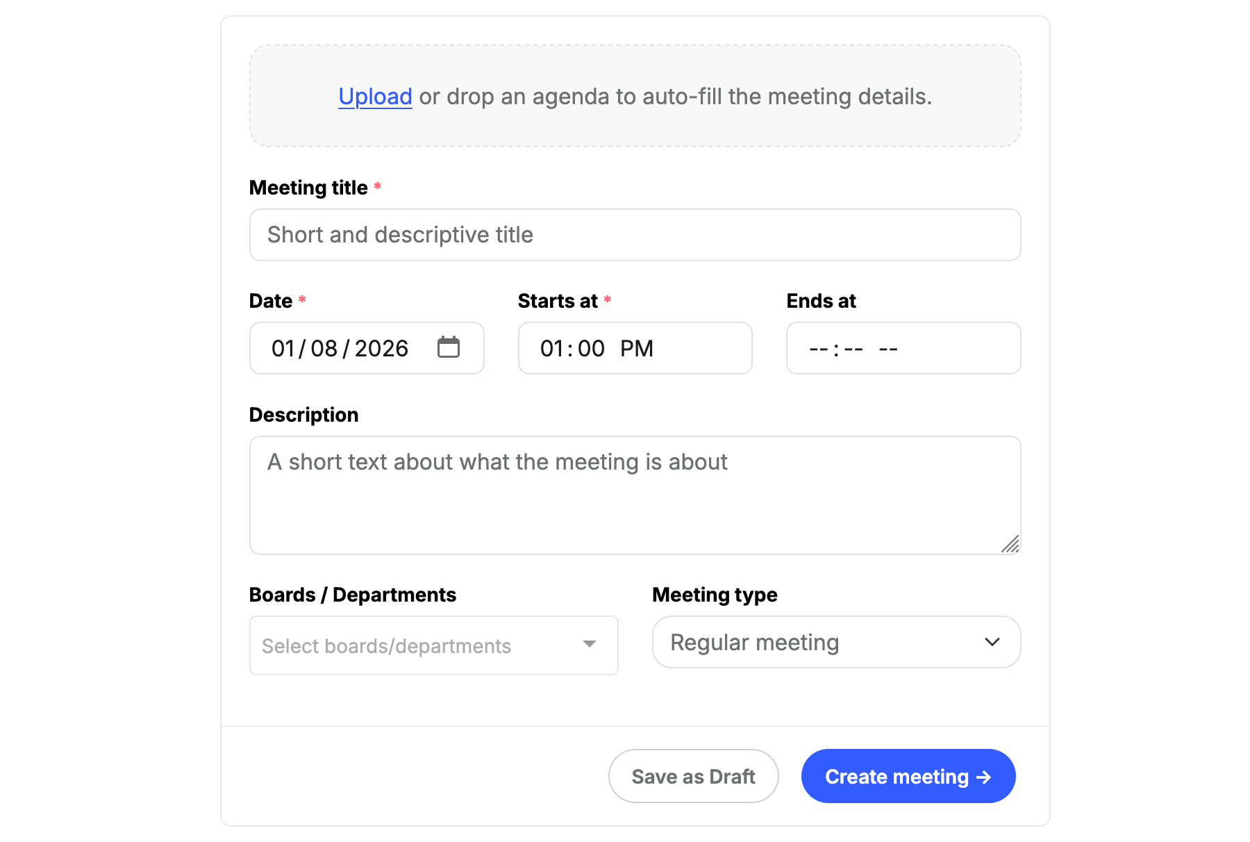 Meeting Create