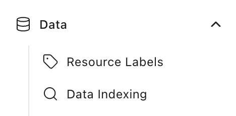 Data menu