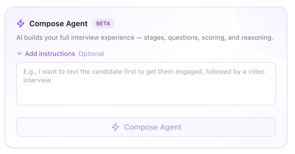 Composer Agent instructions field