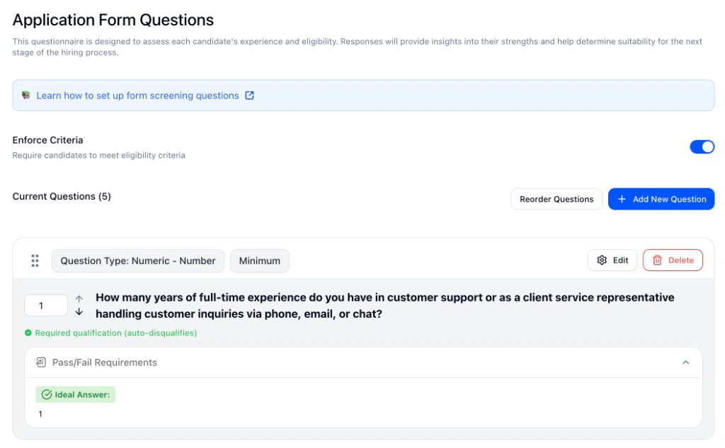 Application Form Questions