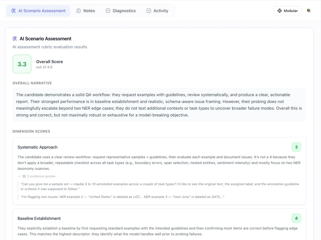 AI Scenario Assessment scoring