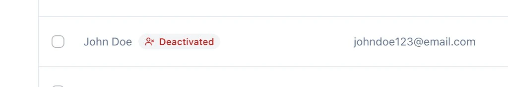 Candidate marked as Deactivated
