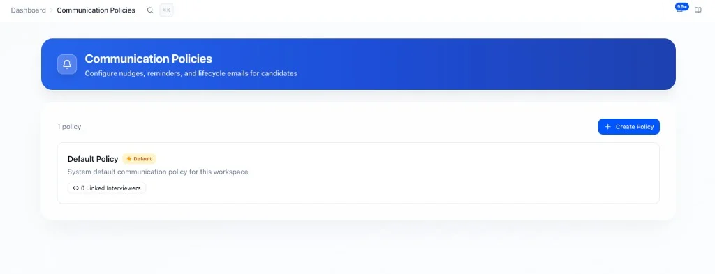 Communication Policies overview