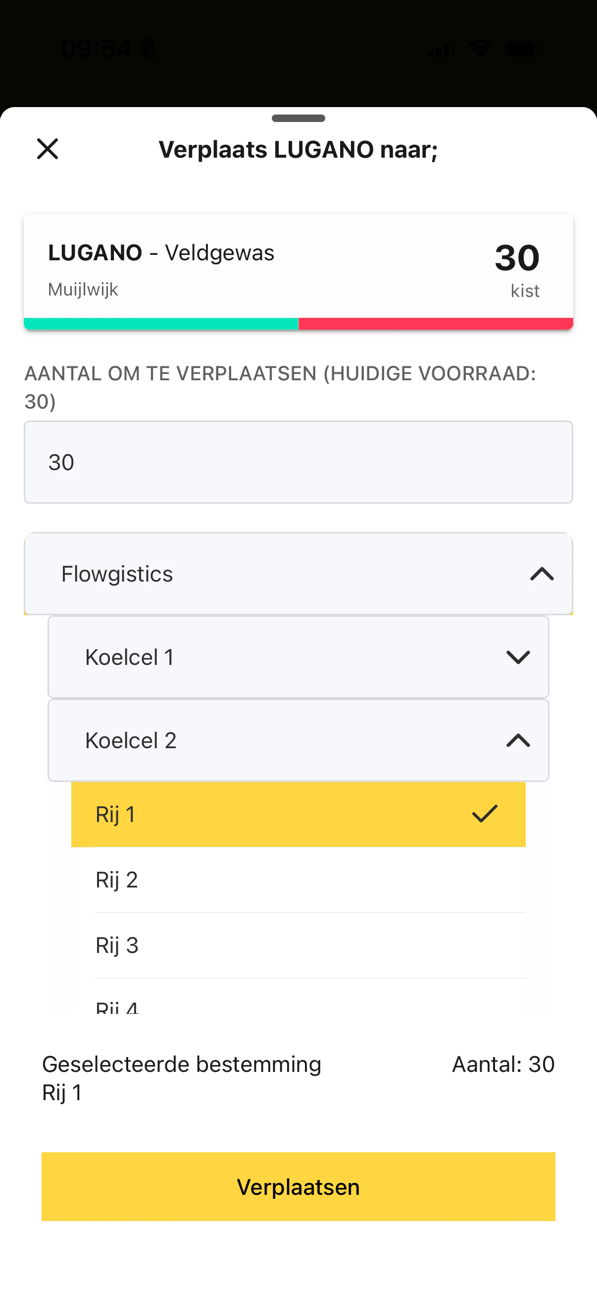 Een opslagartikel verplaatsen in de HeyStack app