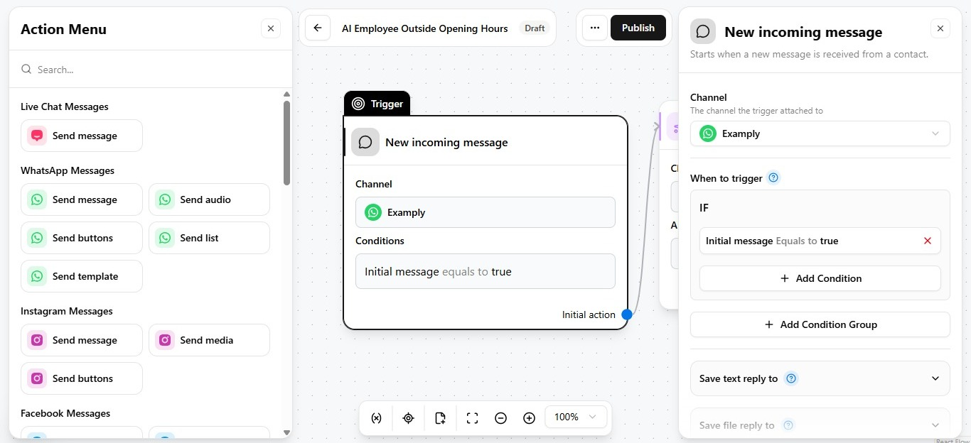 Channel and employee selection