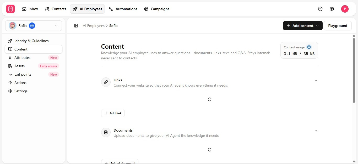 Content quota usage