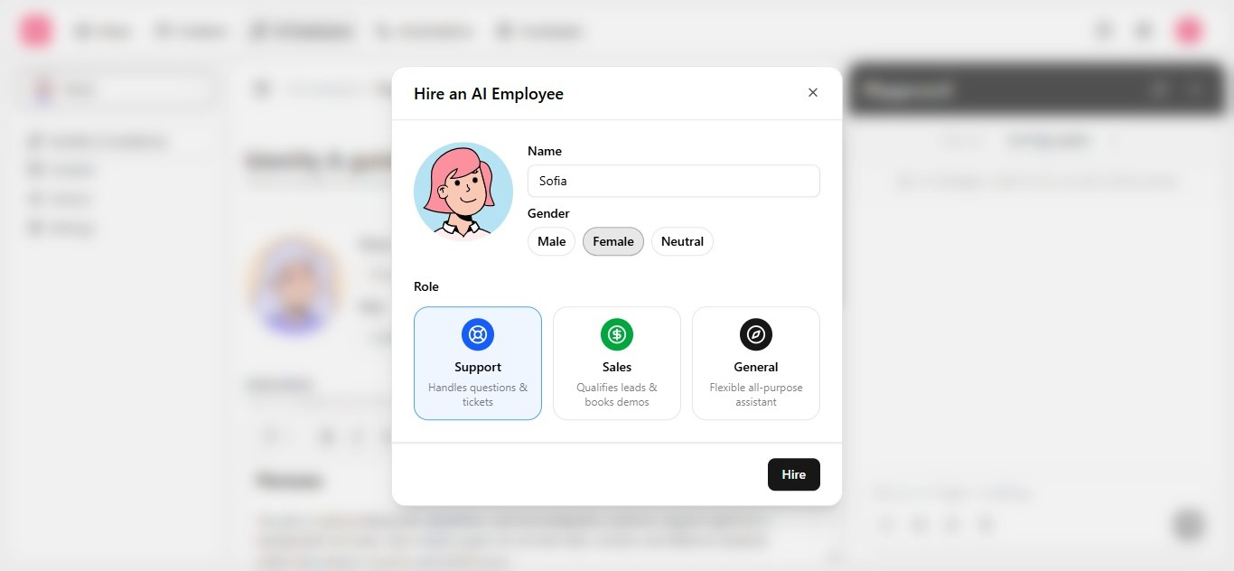 Hire an AI Employee form