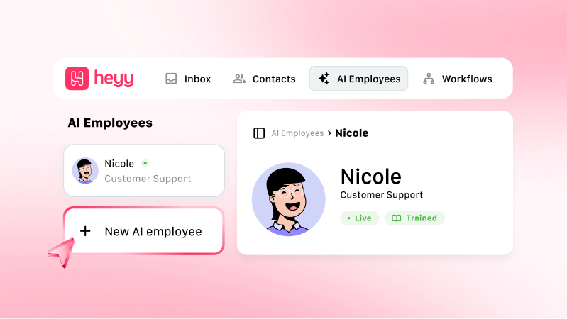 An AI Employee handling a customer conversation
