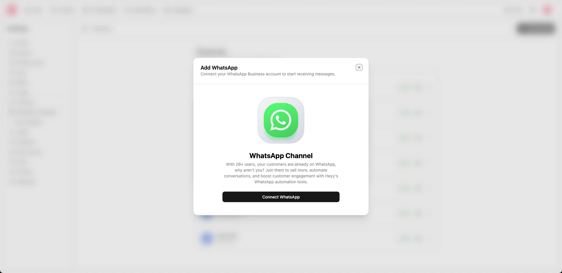 WhatsApp channel
