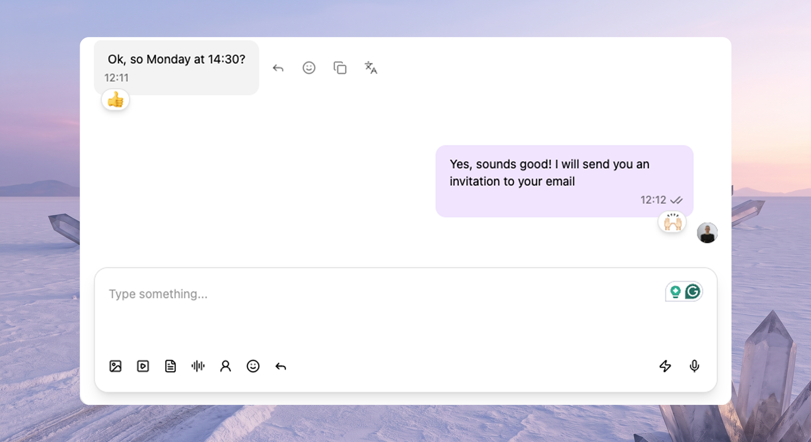 Message reactions