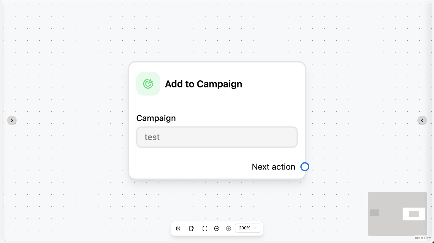 Add to campaign action