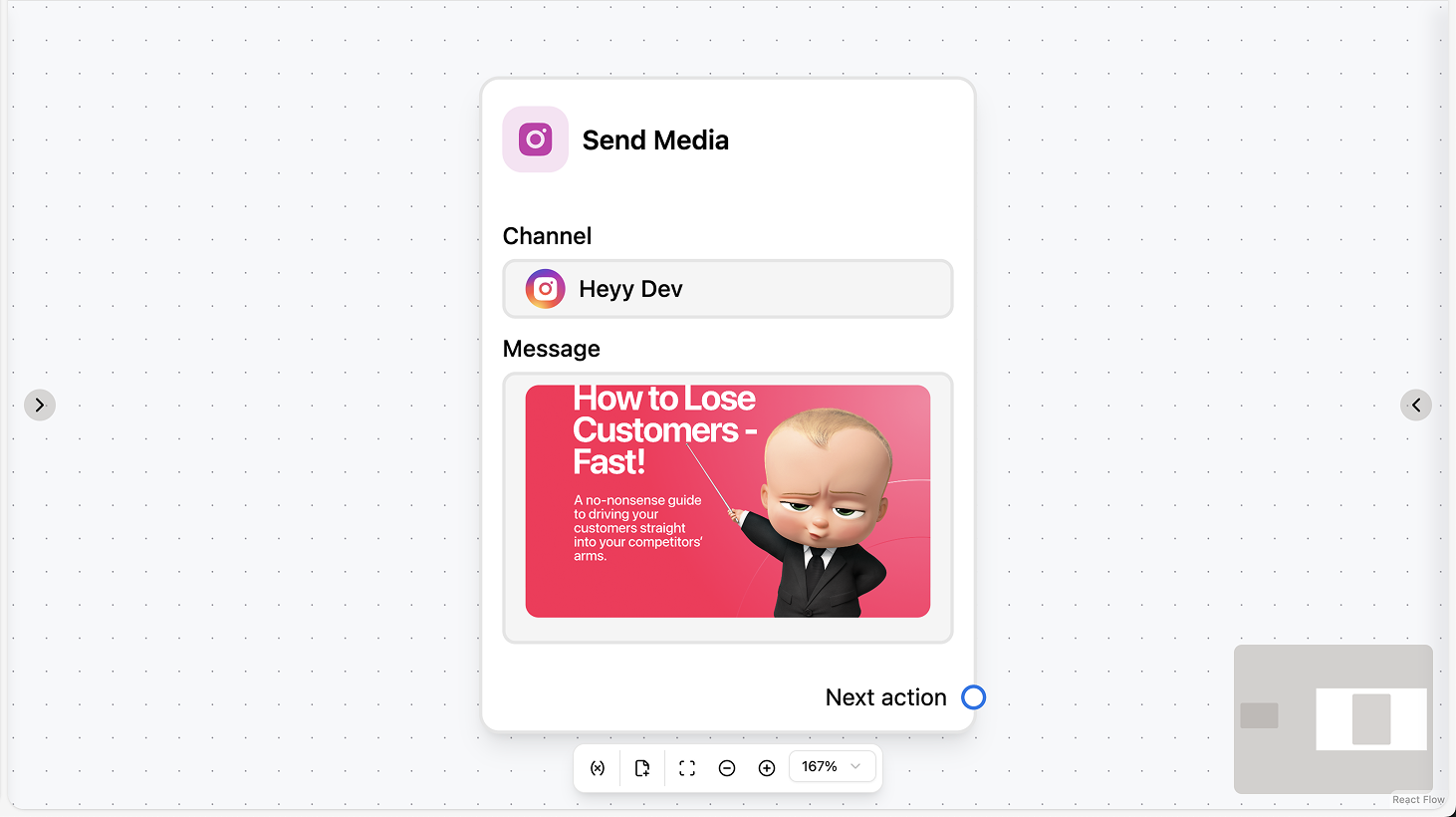 Instagram media action