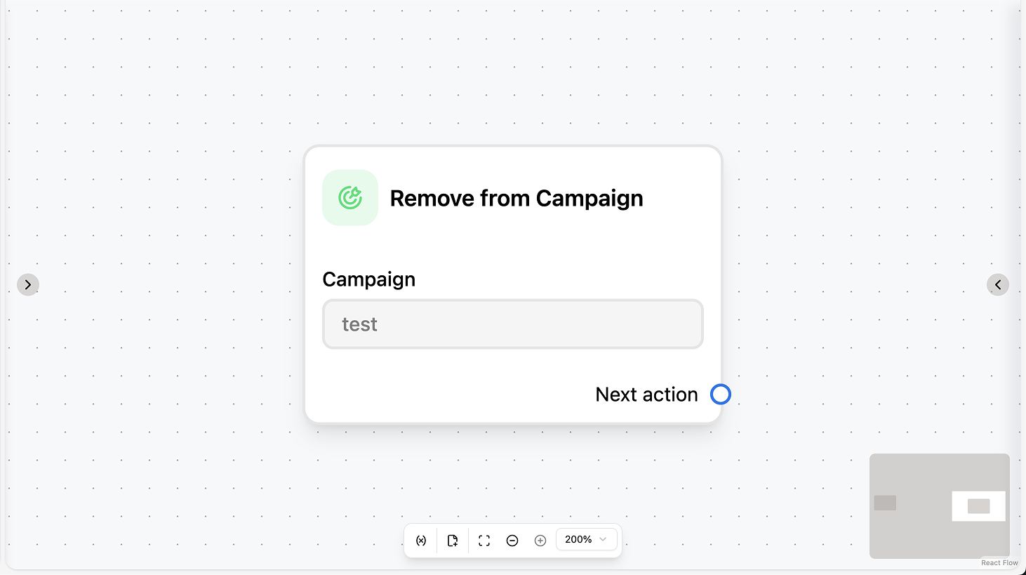 Remove from campaign action
