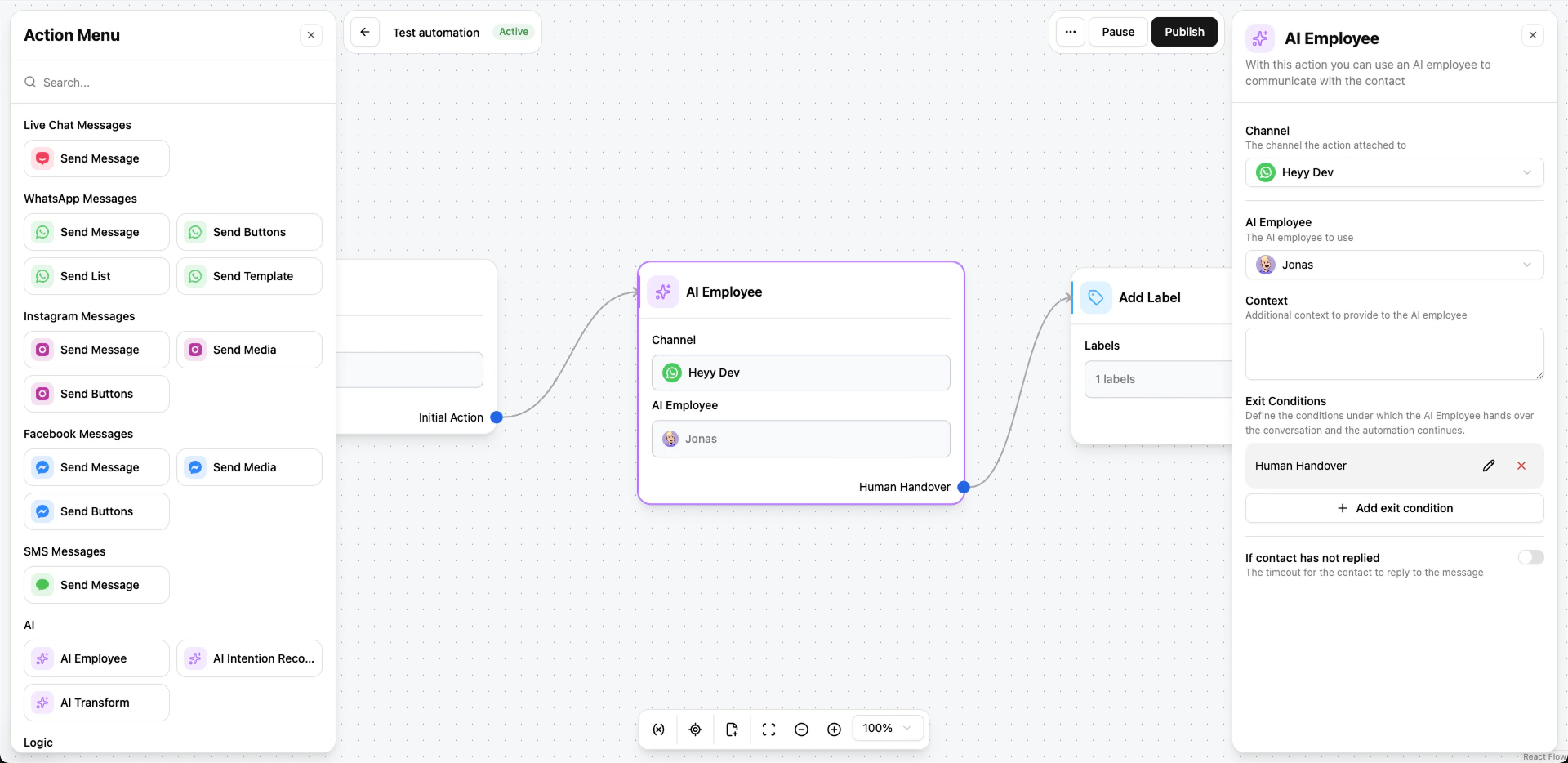 New Automation editor UI