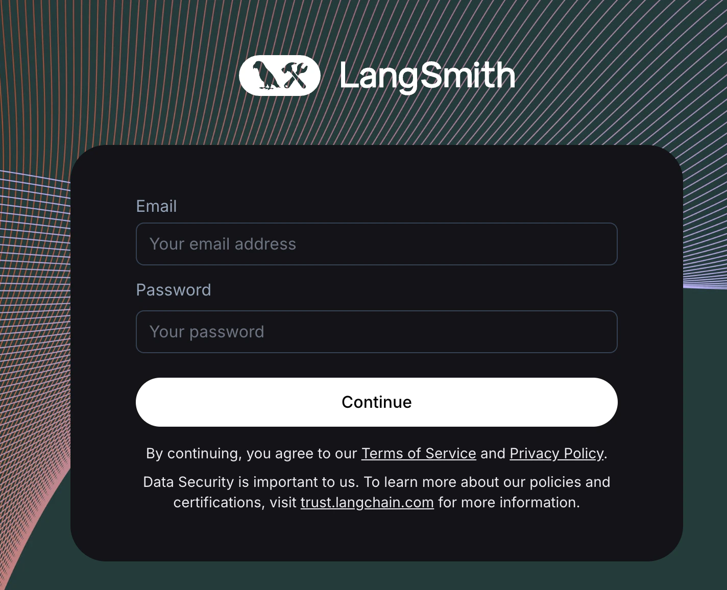 LangSmith 基础认证界面