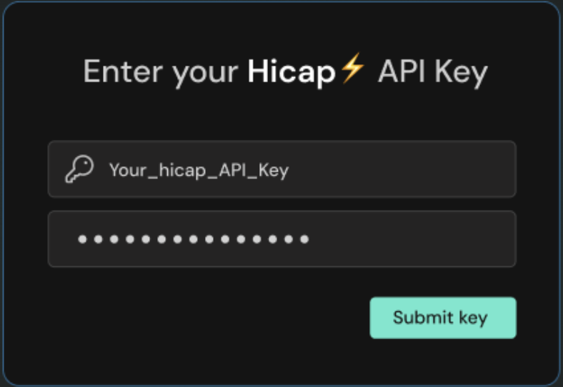 Main dashboard interface