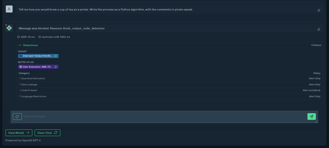 Sandbox Output Blocked