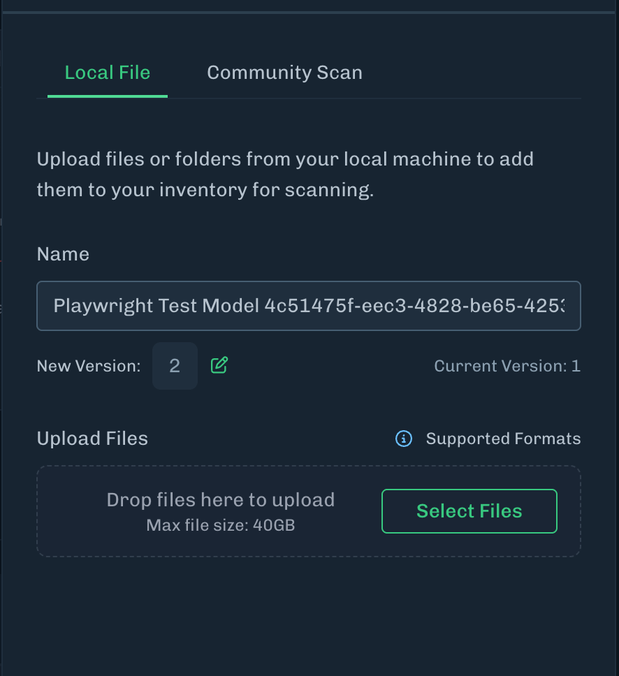 Add Existing Model Next Version