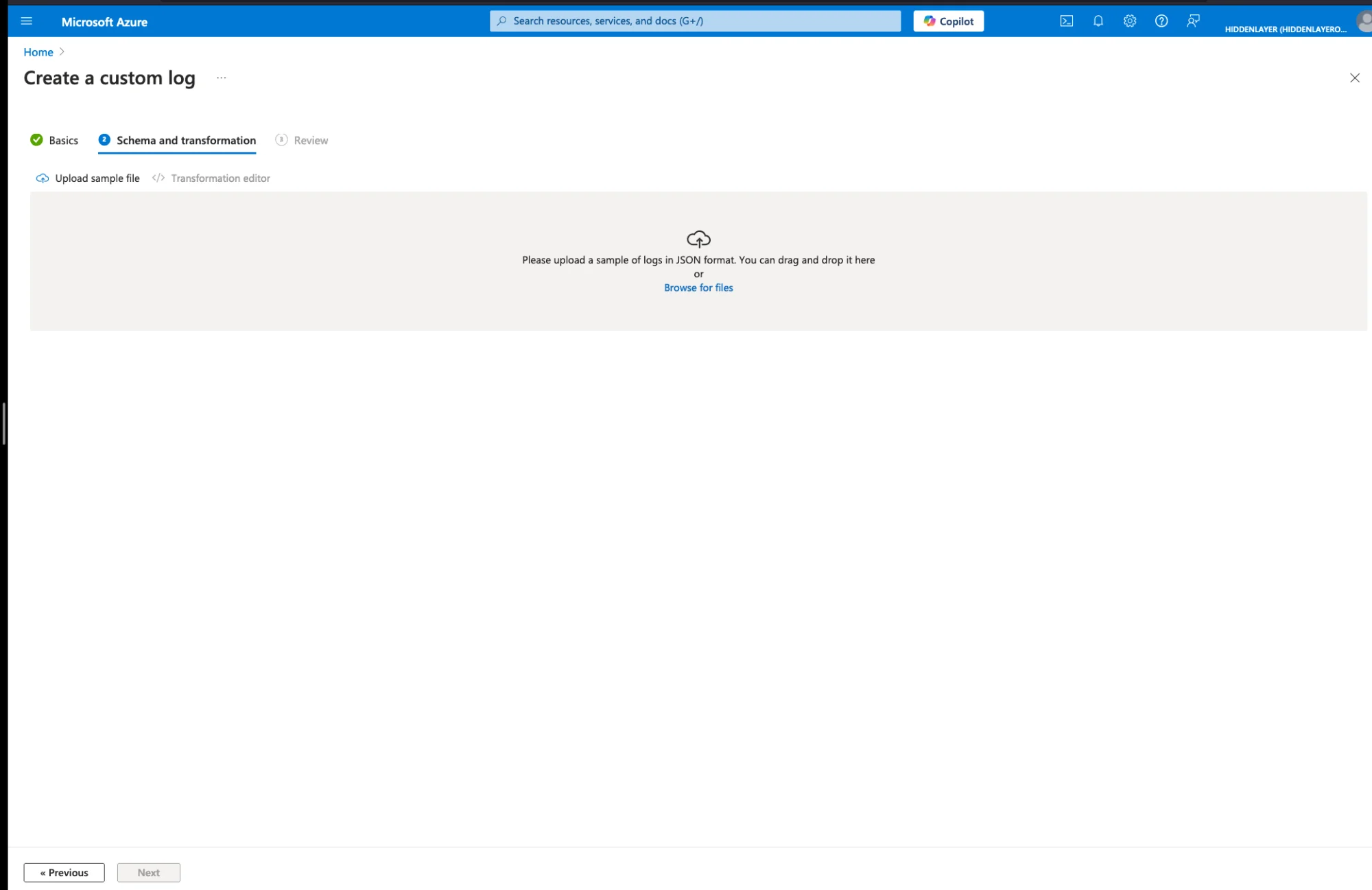 Upload Schema