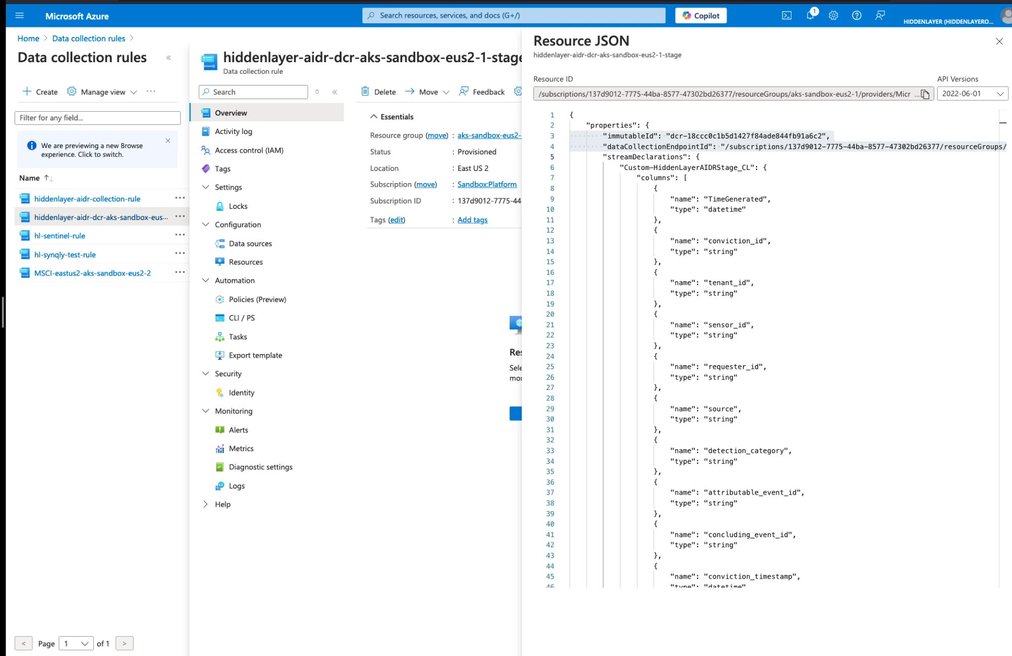 DCR JSON View