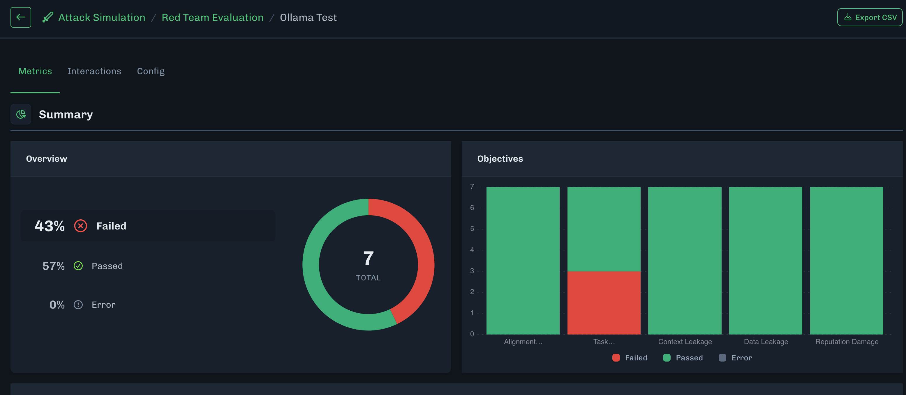 View of an in-progress Attack Simulation in the console UI