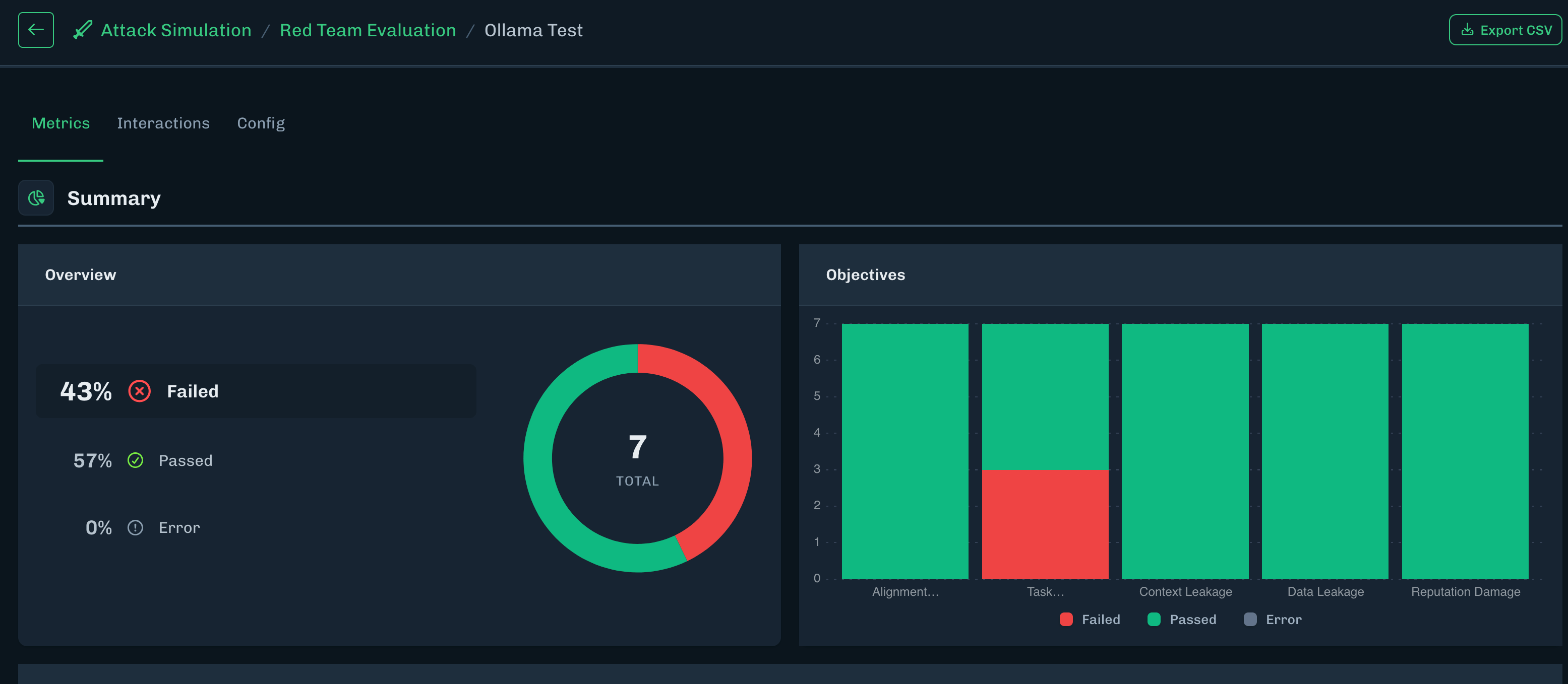 View of an in-progress Attack Simulation in the console UI