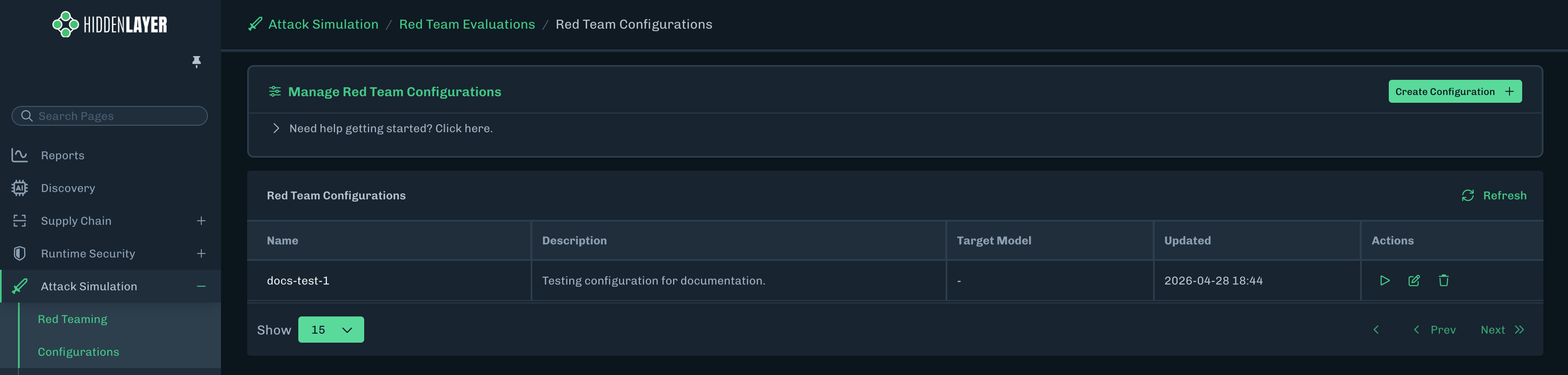 Red Team Configurations List