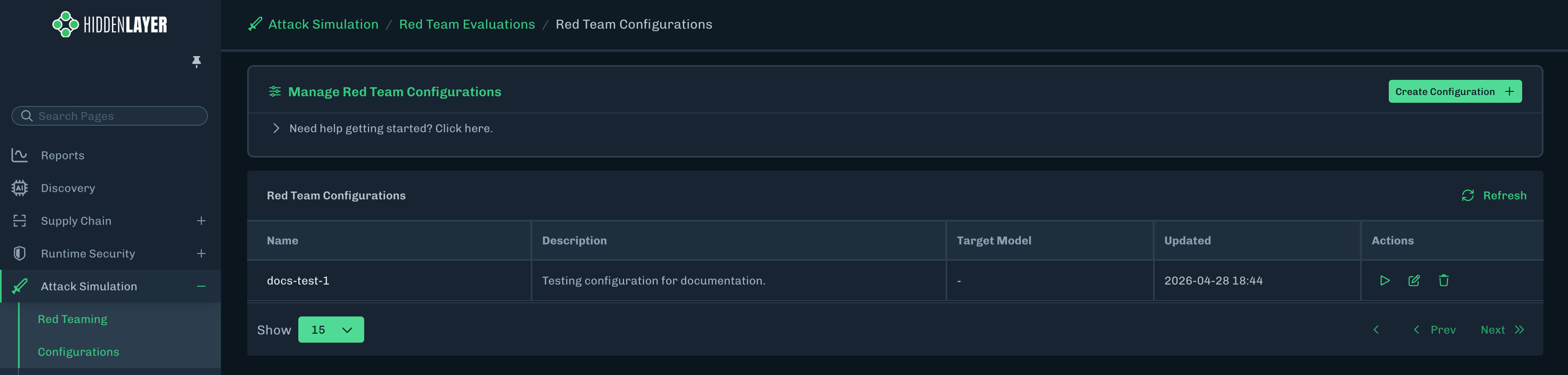 Red Team Configurations List