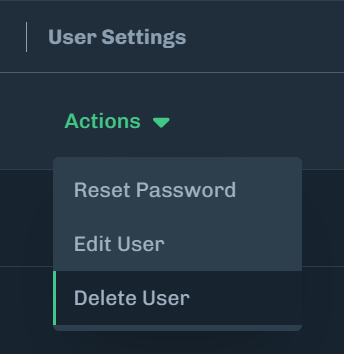 Select Delete User