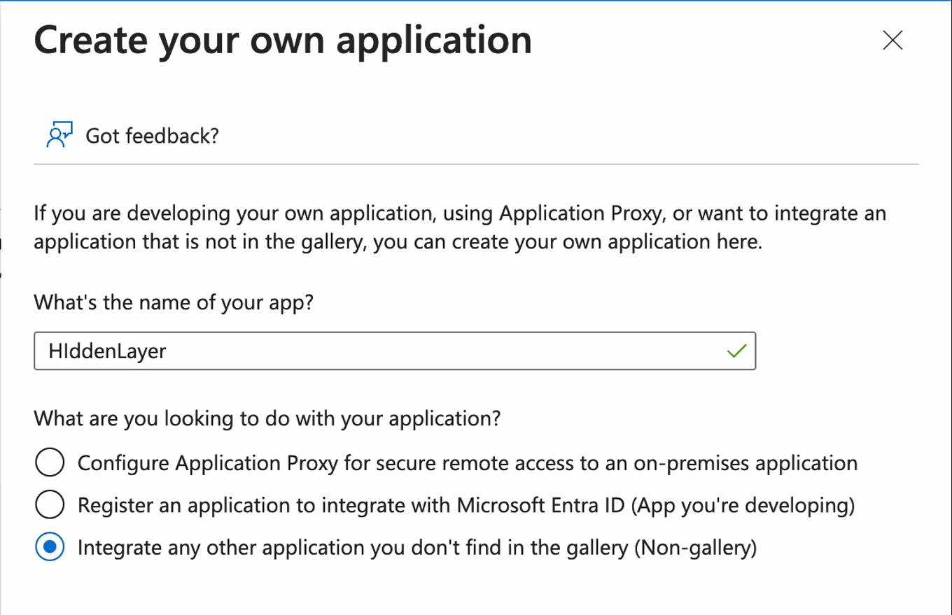 Single Sign On Microsoft Entra Create Application