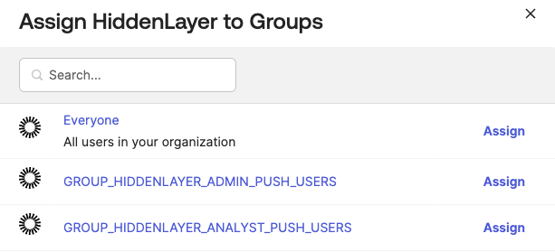 Okta Profile Editor Assign Groups to Application