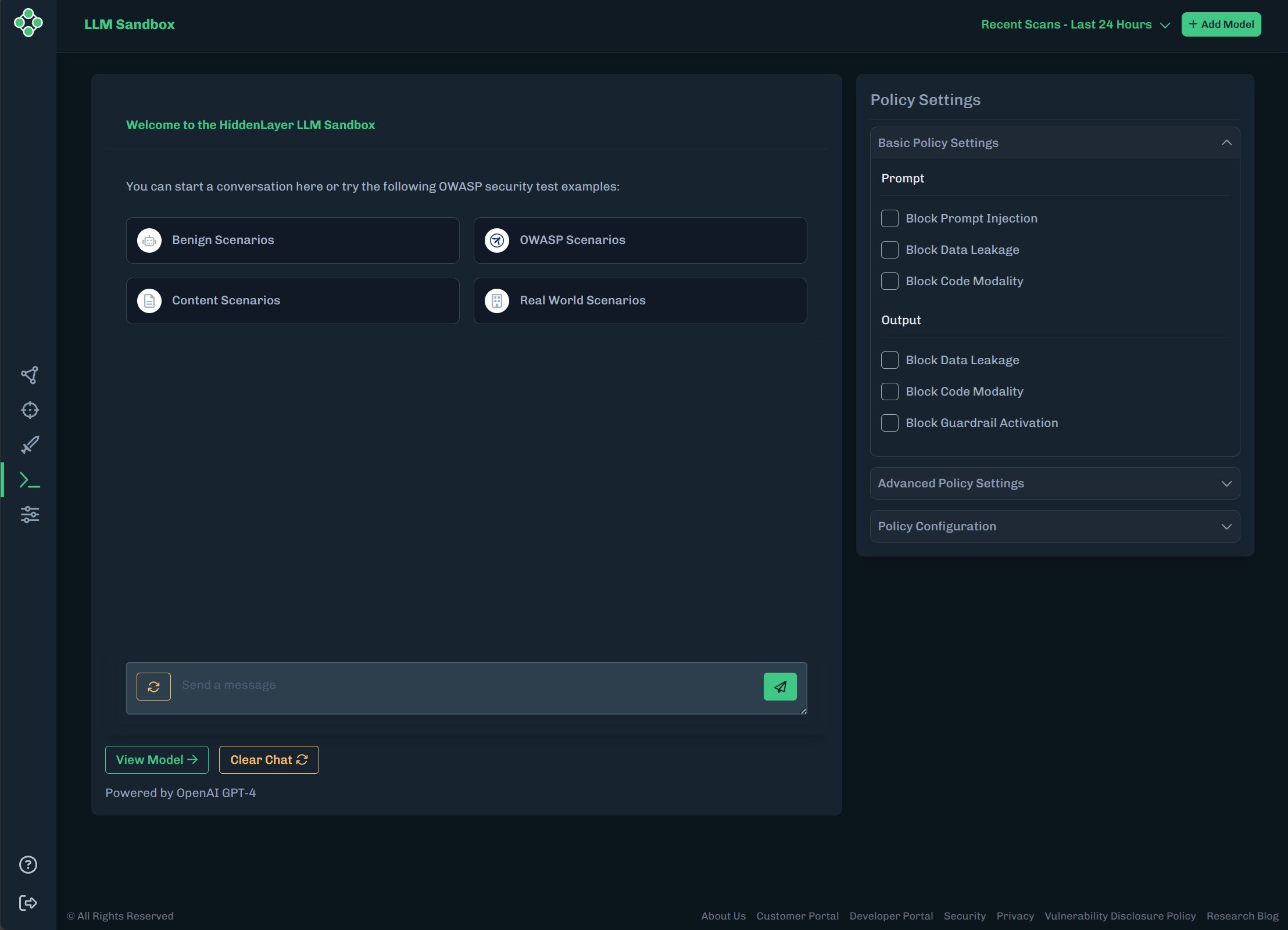 Select Example Scenario