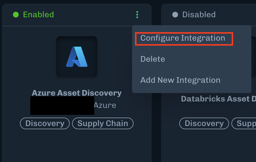 Azure Integration Configuration