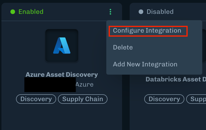 Azure Integration Configuration