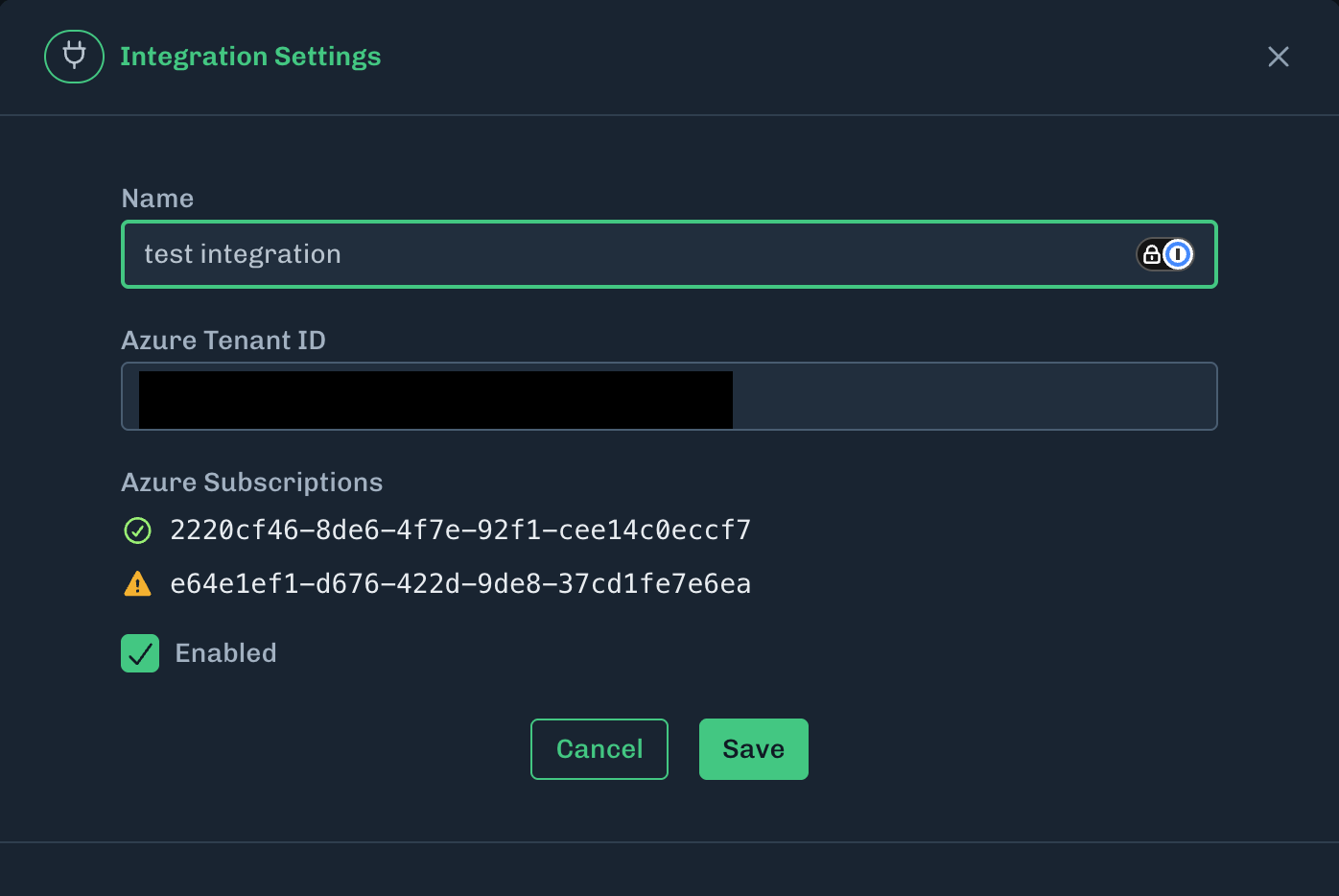 Azure Subscription Status